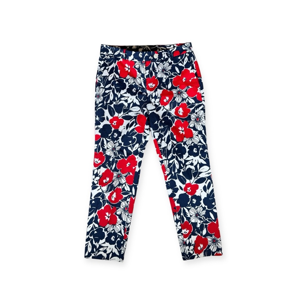 Brooks Brothers pants Sz 4 small blue white red casual pockets sewn closed